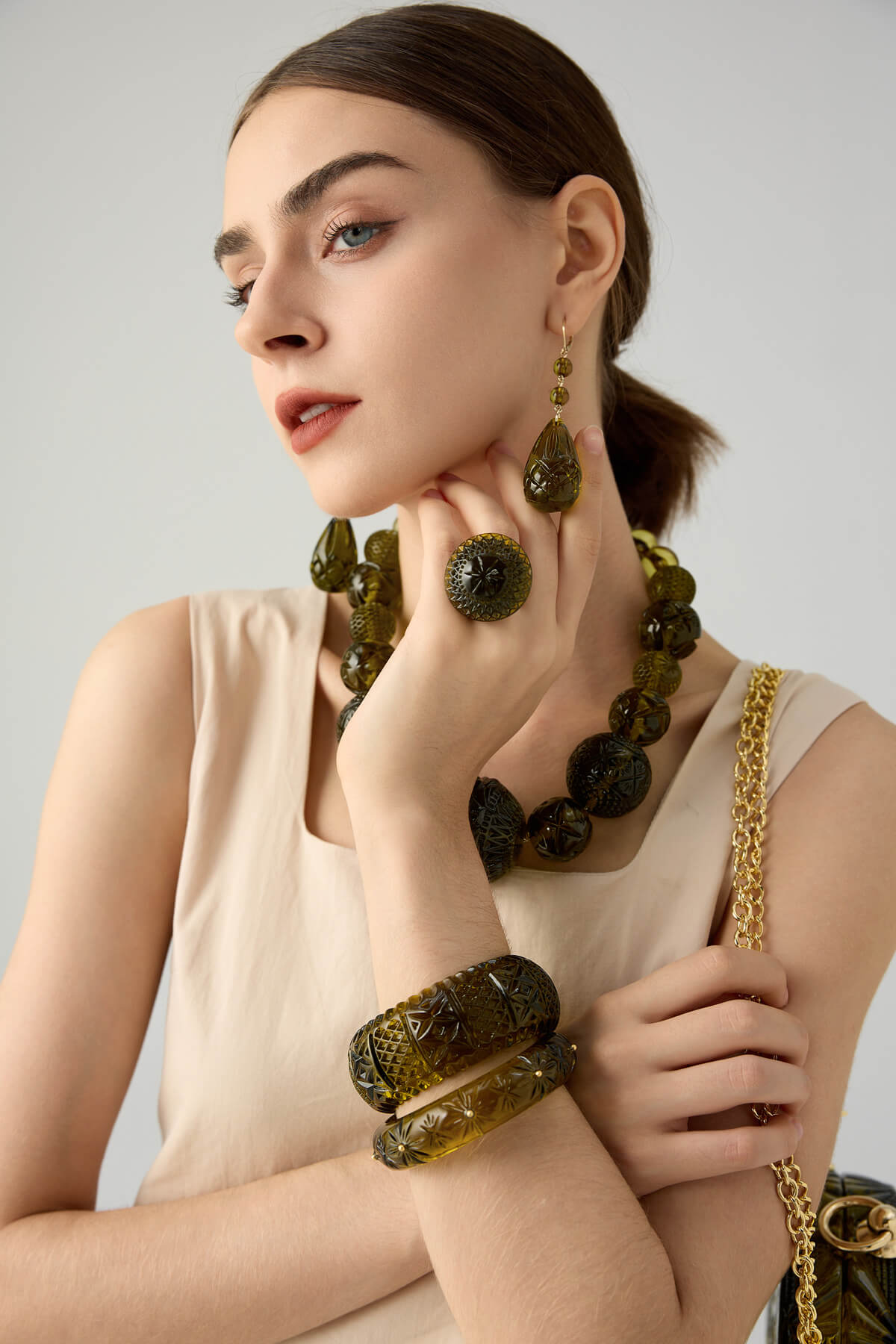 Frosted Bangle Olive