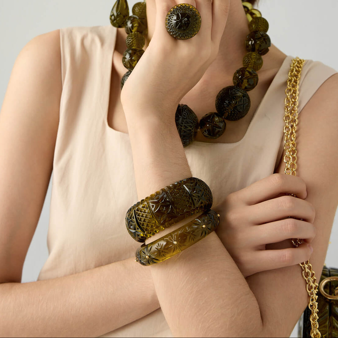 Frosted Bangle Olive