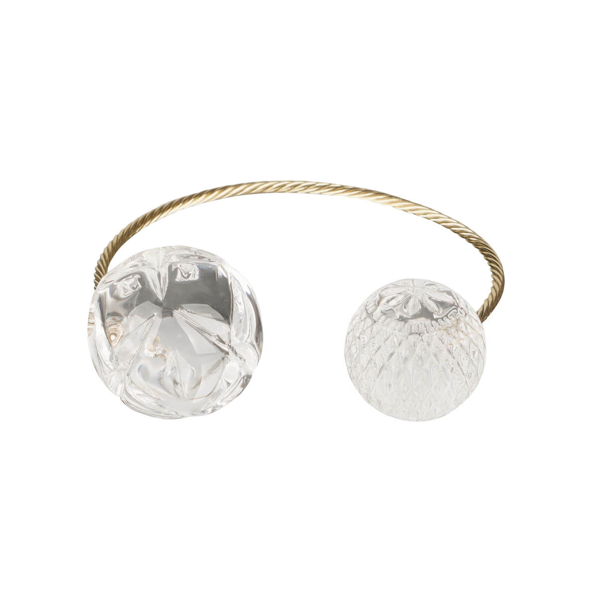 LOW STOCK Dual Ball Cuff Vintage Clear