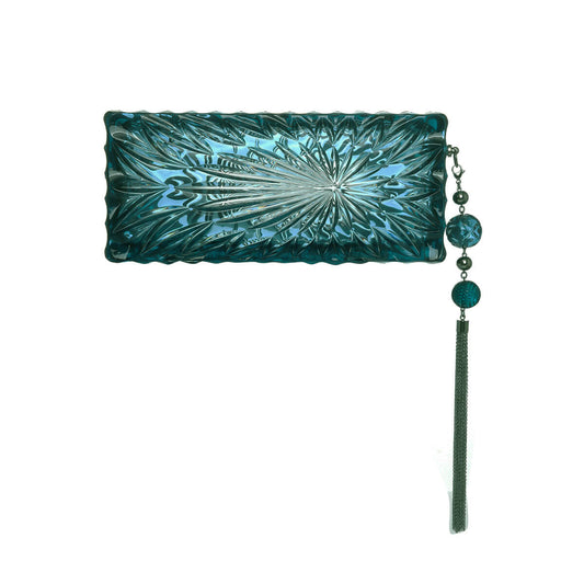 LOW STOCK Long Rectangle Clutch Indigo
