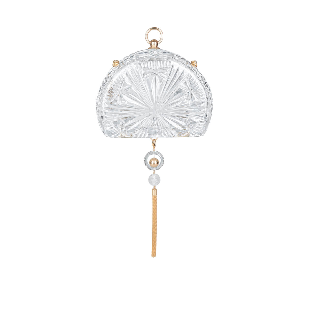 RE-STOCKED Sunburst Fan Clutch Vintage Clear