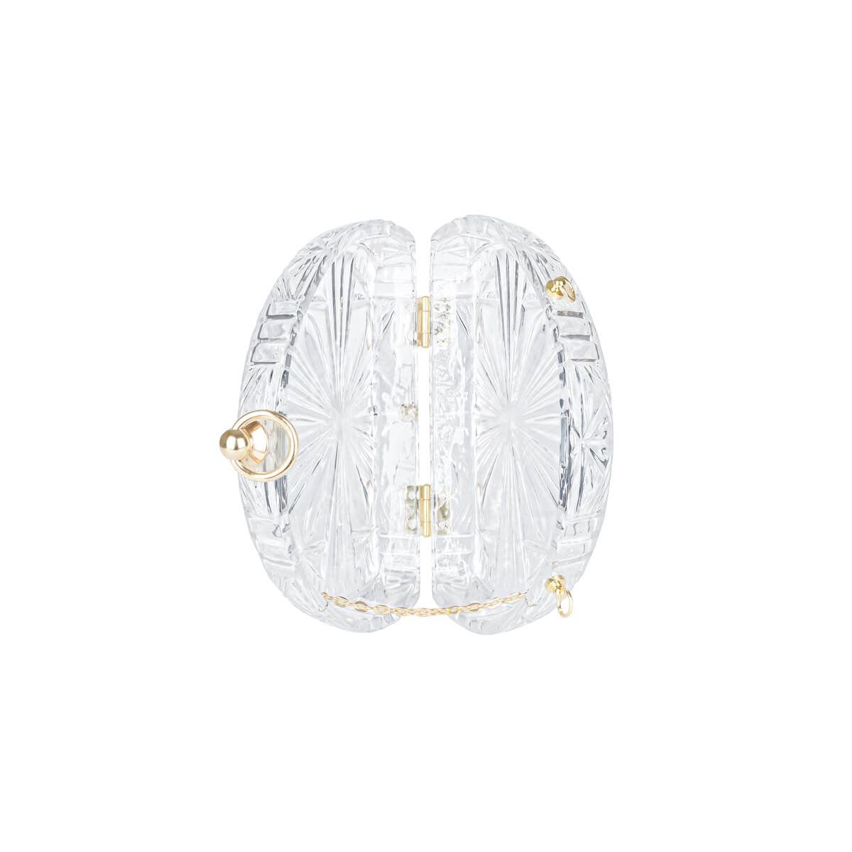 RE-STOCKED Sunburst Fan Clutch Vintage Clear