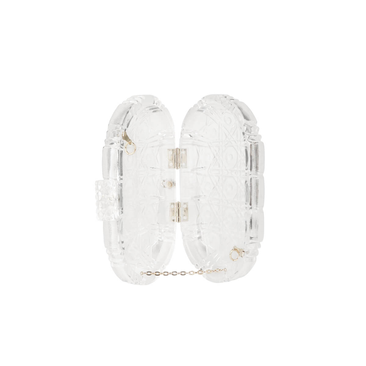 Edged Oval Clutch Vintage Clear