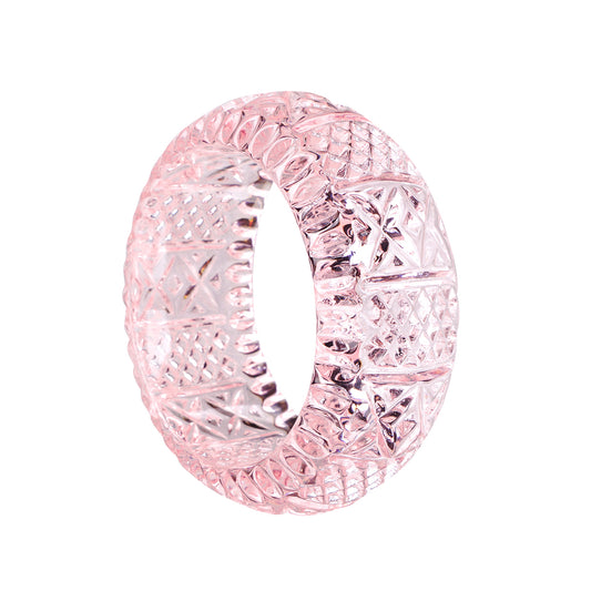 Hand Carved Frosted Bangle Rosé