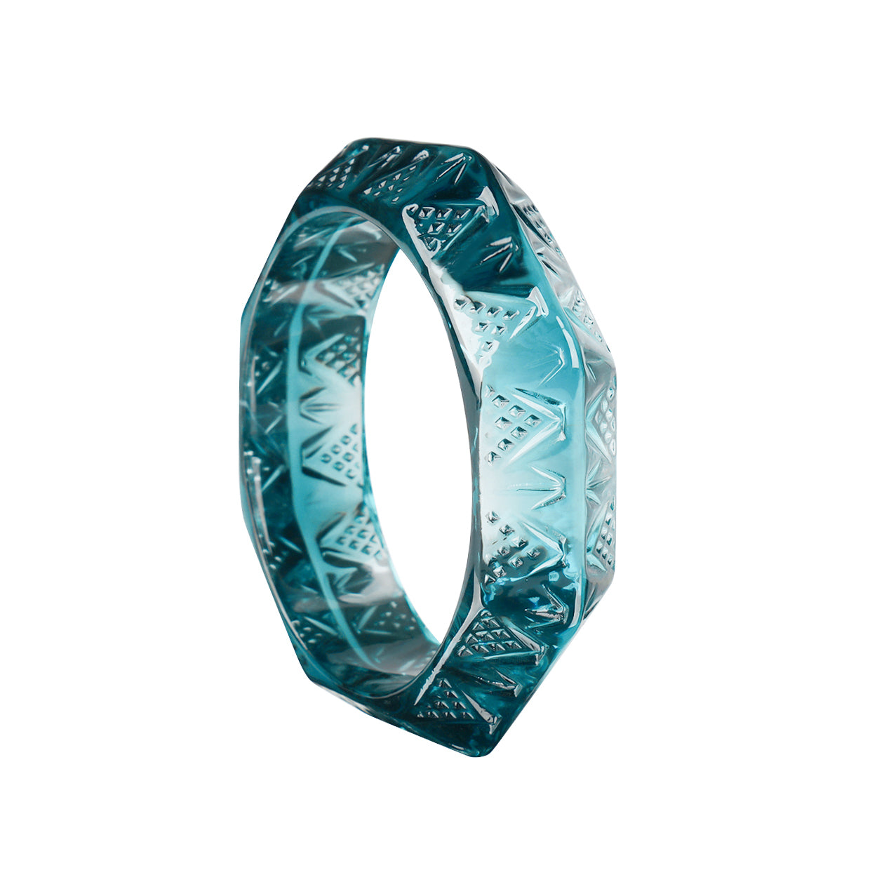 Octagon Edged Bangle Indigo