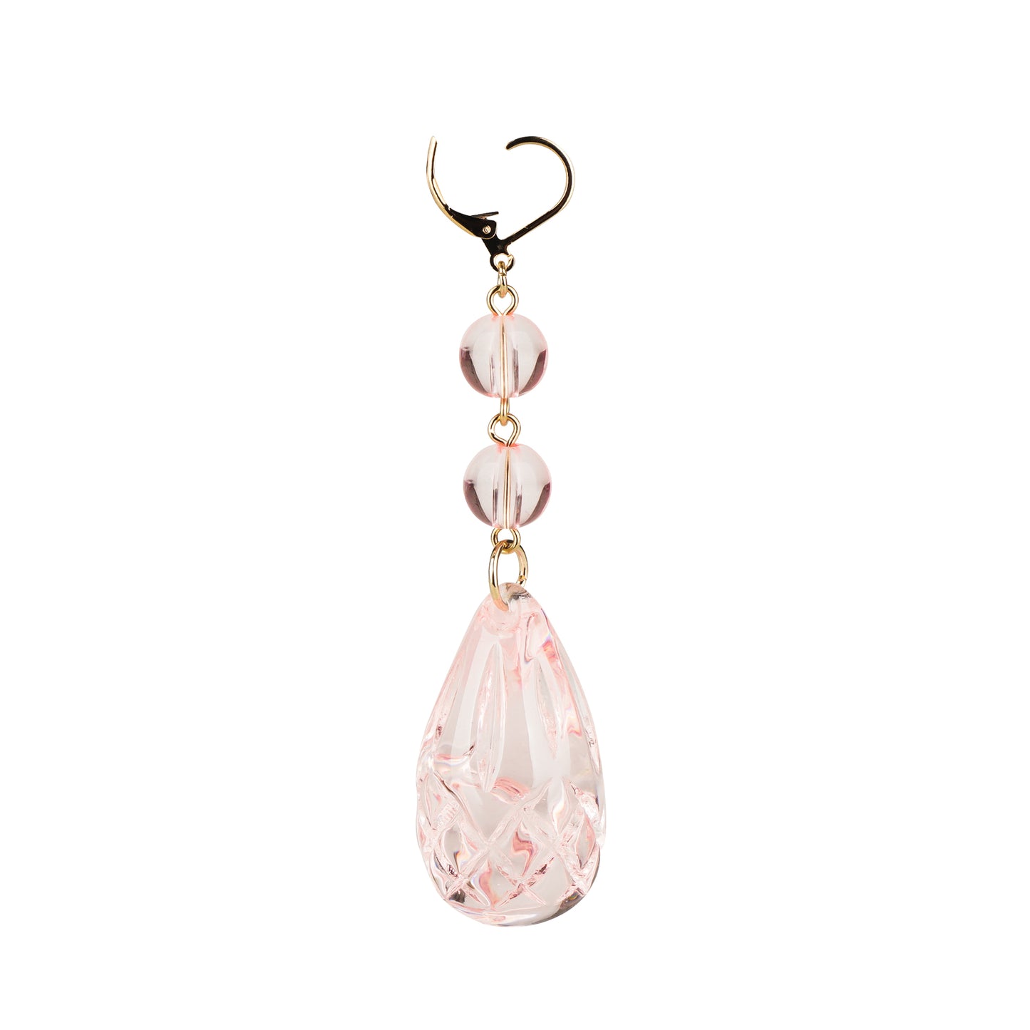 Etched Teardrop Earrings Rosé