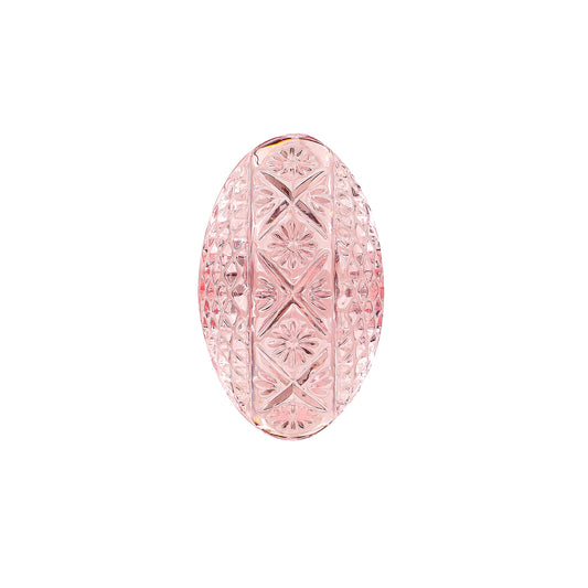 Hand Carved Etched Oval Ring Rosé