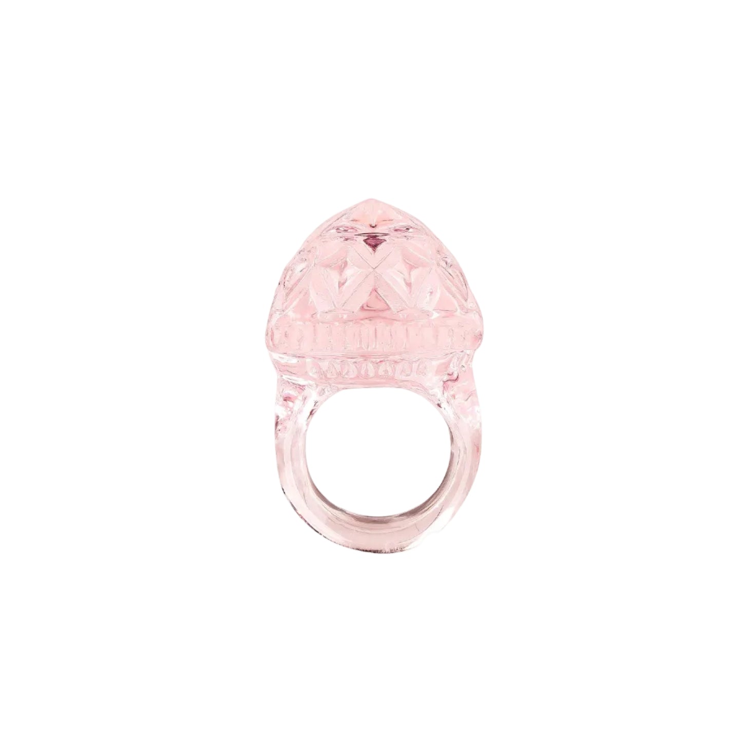 Hand Carved Square Ring Rosé