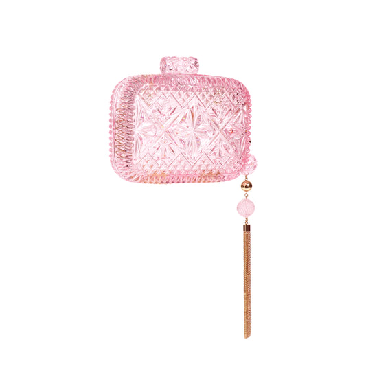 Hand Carved Clutch Rosé