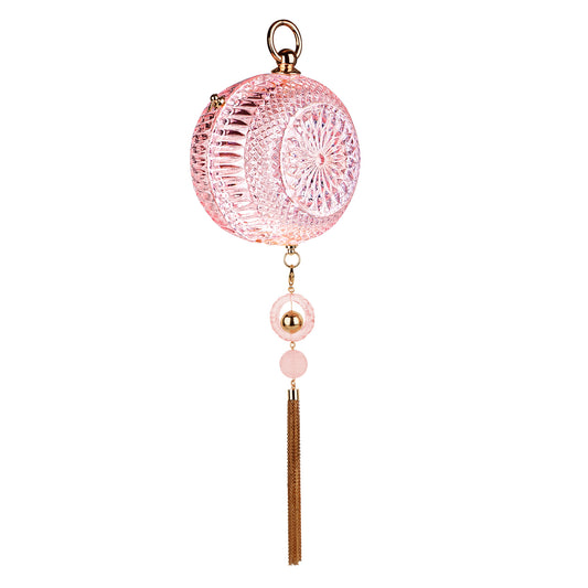 Hand Carved Sphere Clutch Rosé