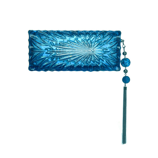Long Rectangle Clutch Classic Blue