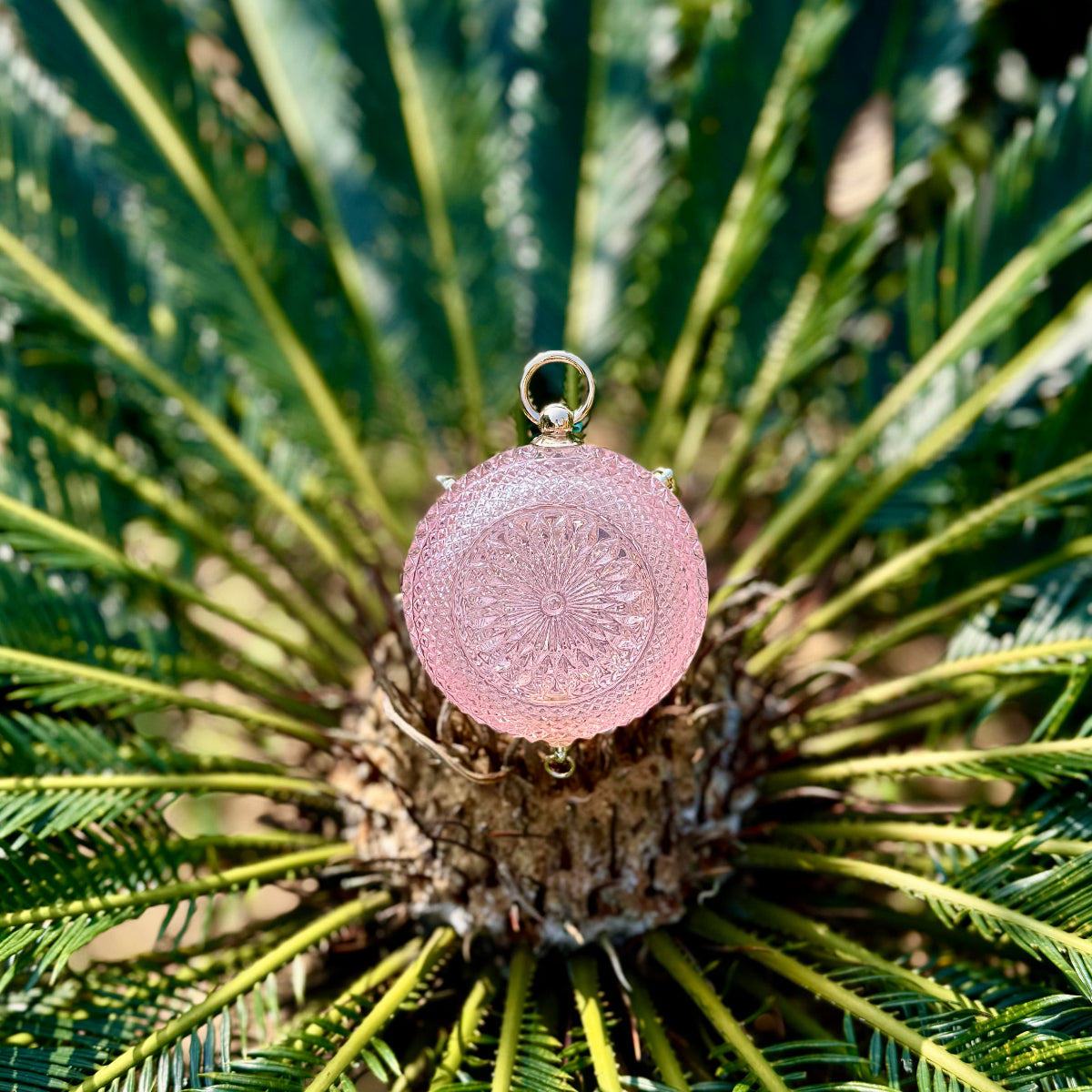 Hand Carved Sphere Clutch Rosé
