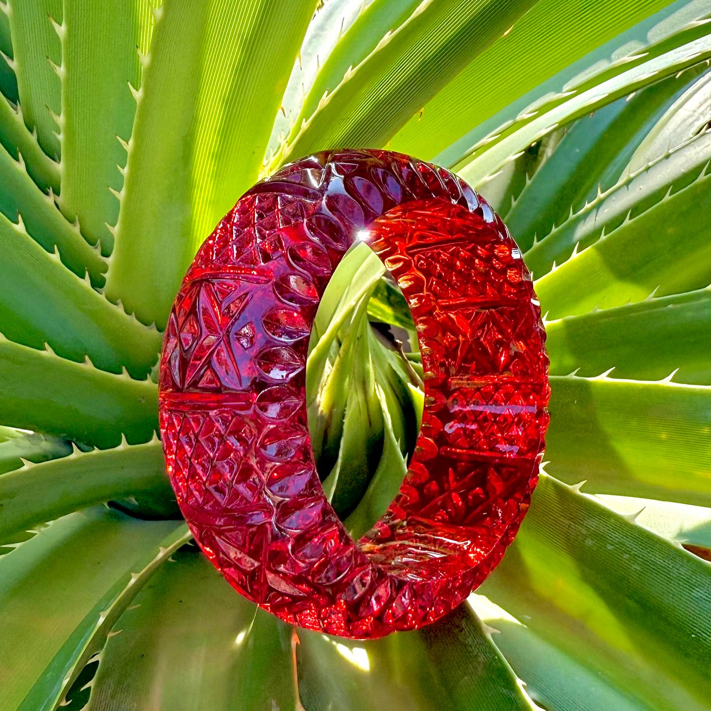 Frosted Bangle Burgundy