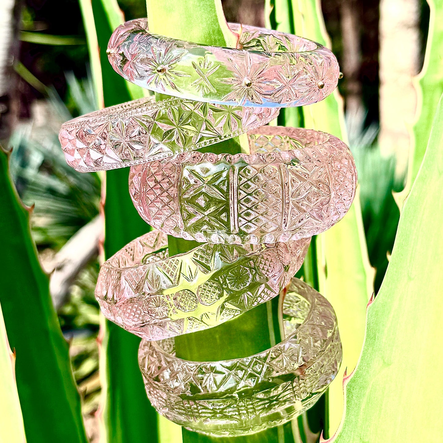 LOW STOCK Wide Edged Bangle Rosé