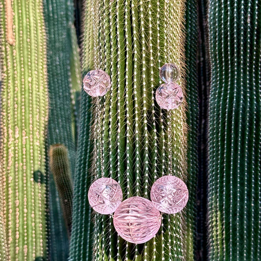 Random Sphere Necklace Rosé