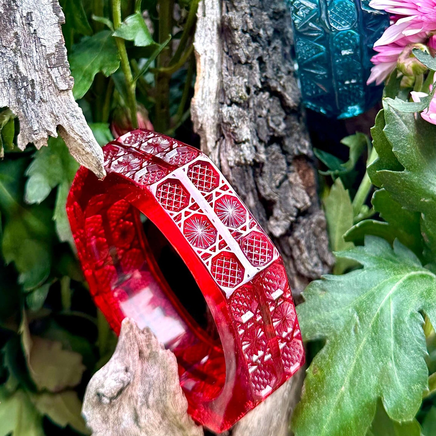 Octagon Bangle Burgundy