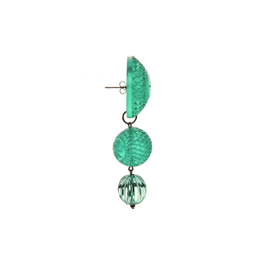 Drip Crystal Stud Earrings Turquoise