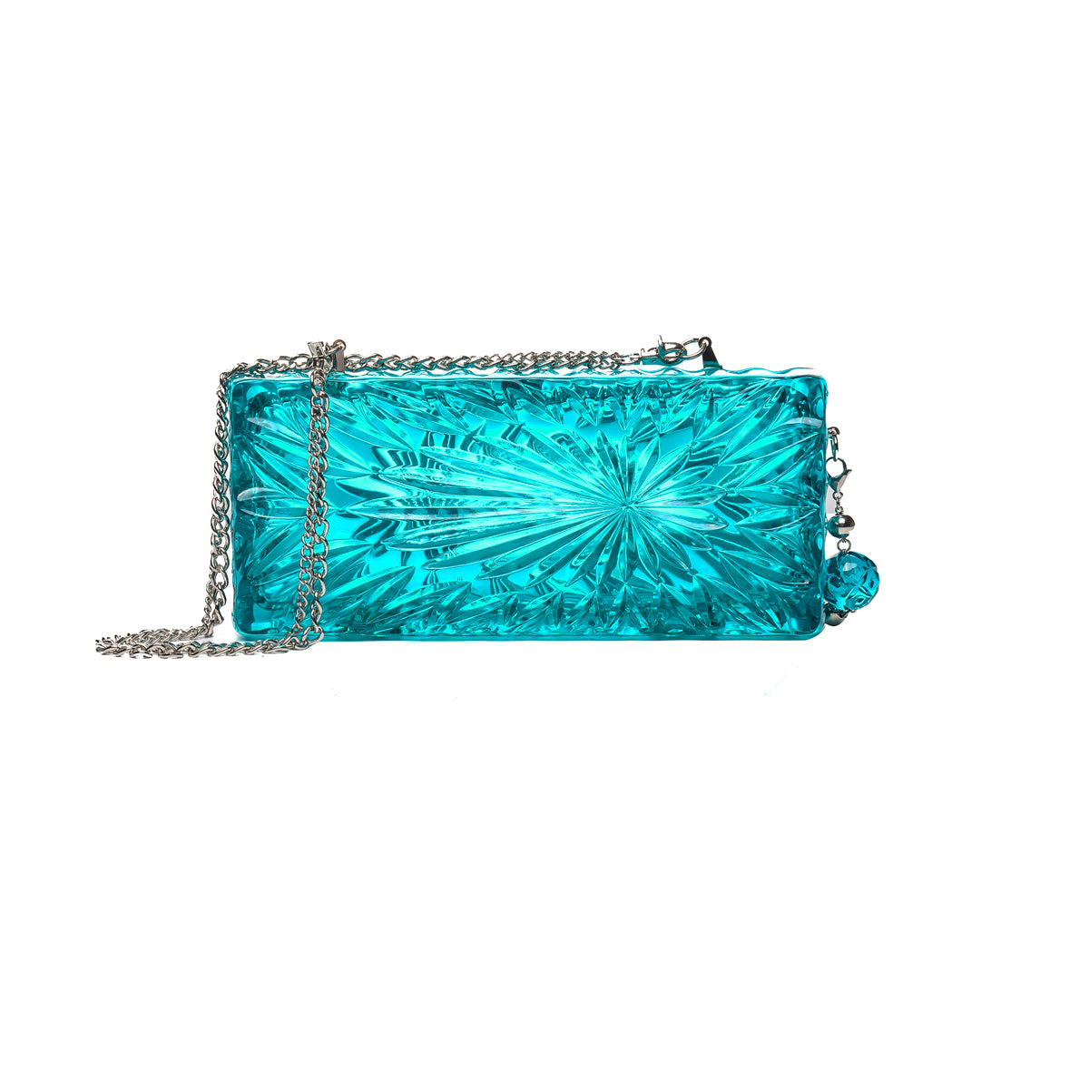 Long Rectangle Clutch Aqua