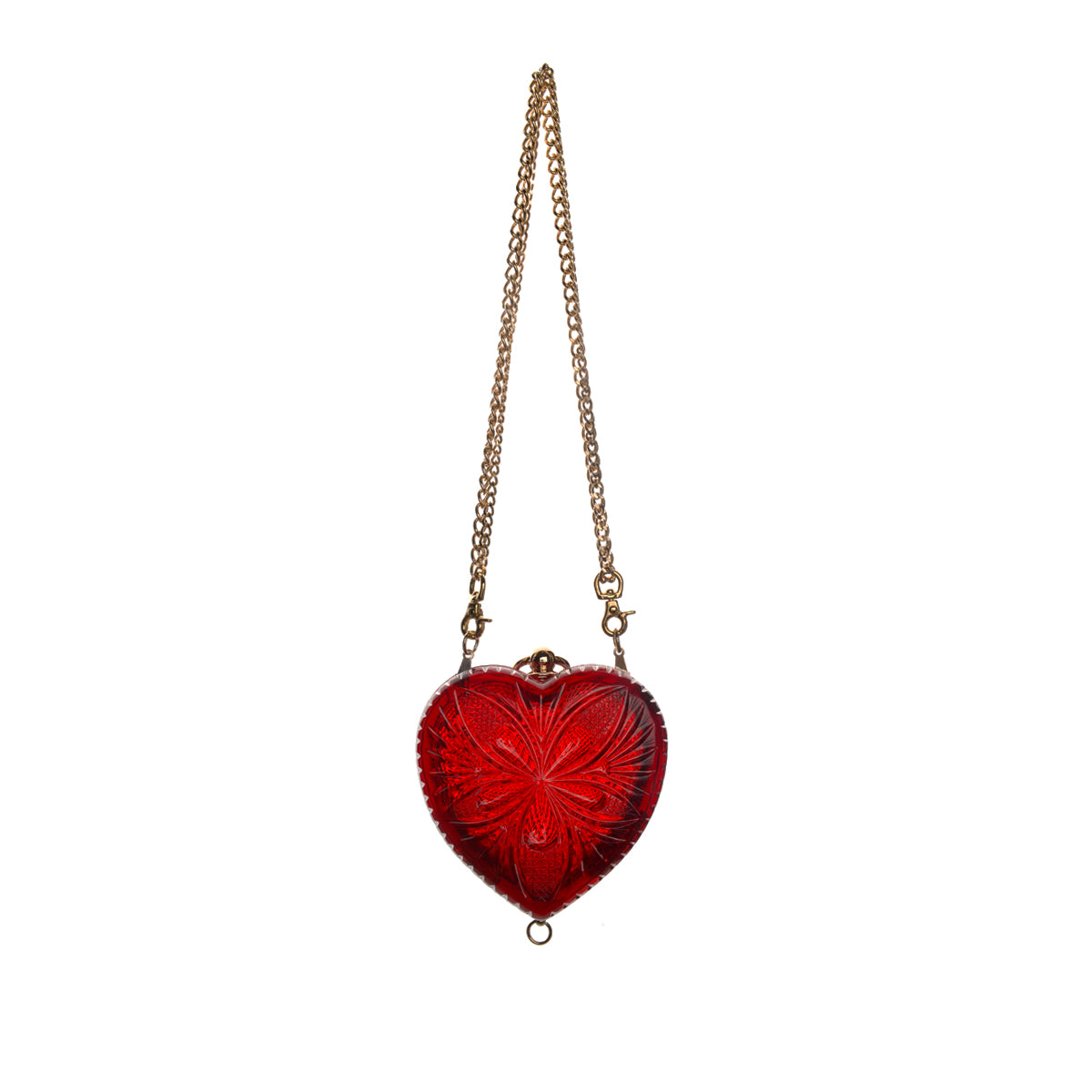 LOW STOCK Amour Heart Clutch Burgundy