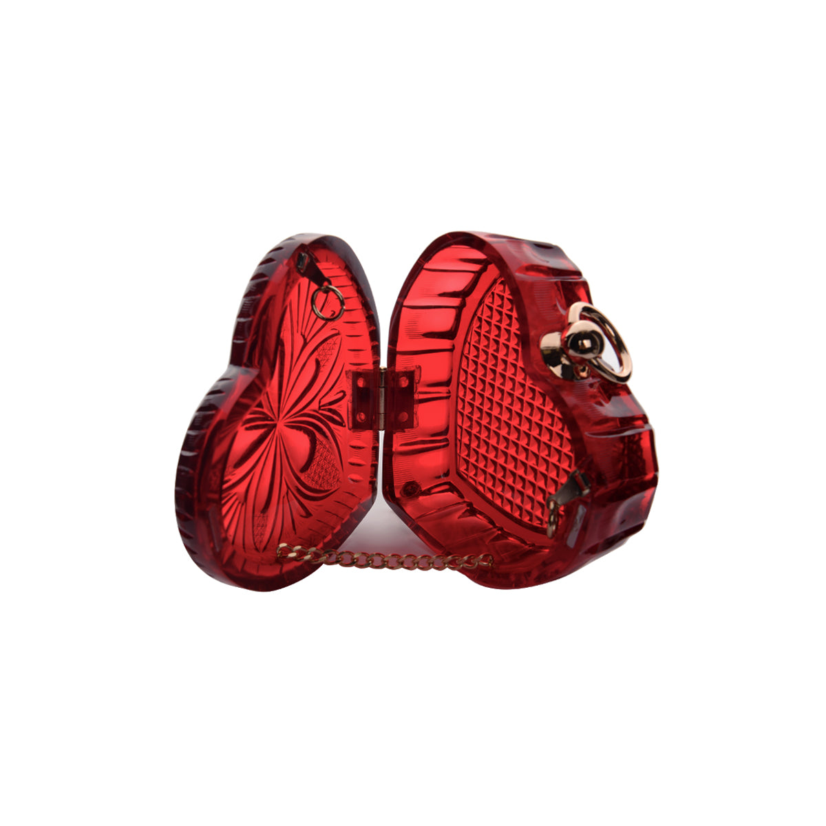 LOW STOCK Amour Heart Clutch Burgundy