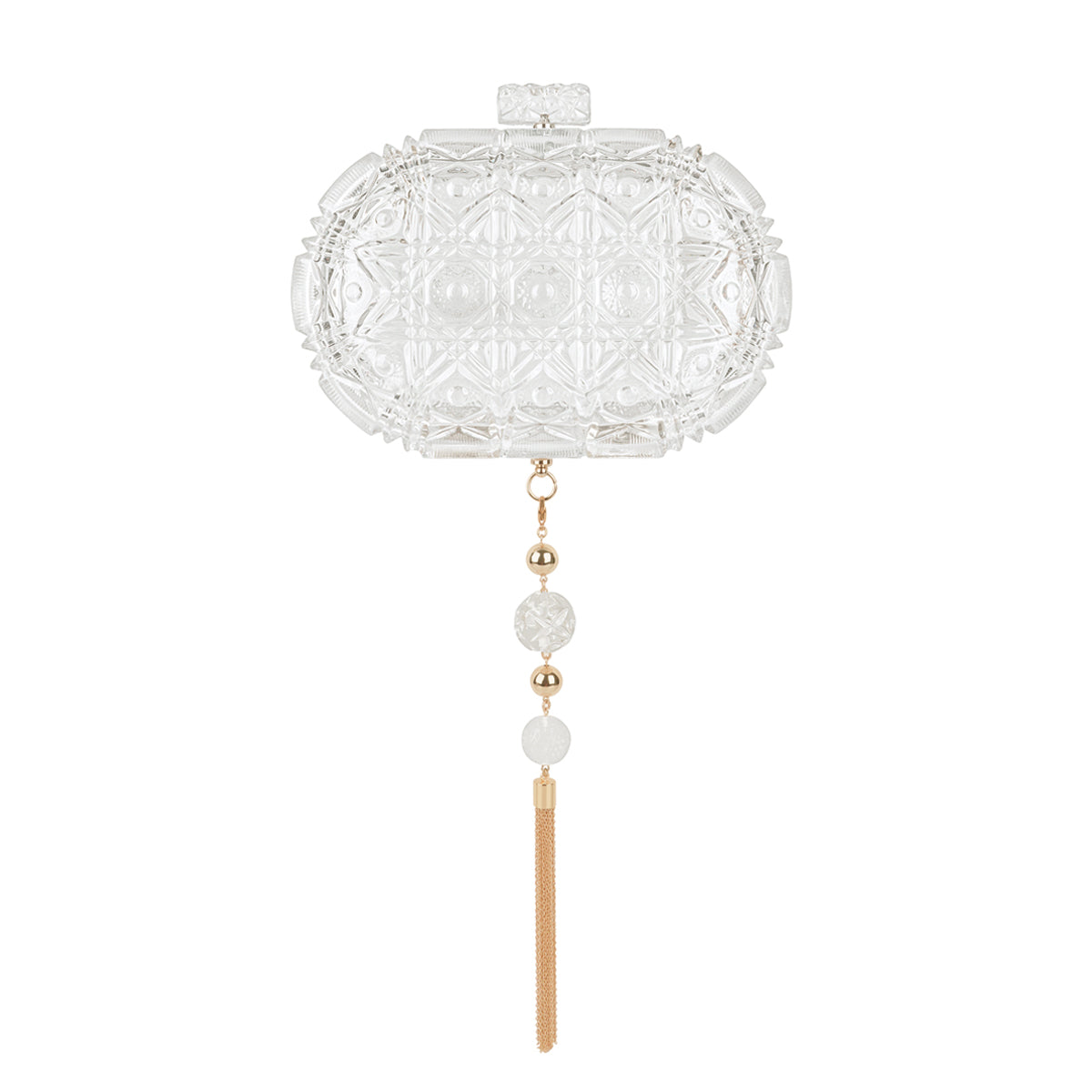 40% OFF Edged Oval Clutch Vintage Clear