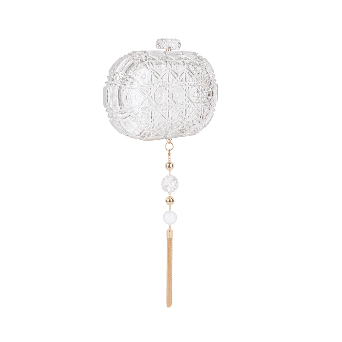 40% OFF Edged Oval Clutch Vintage Clear