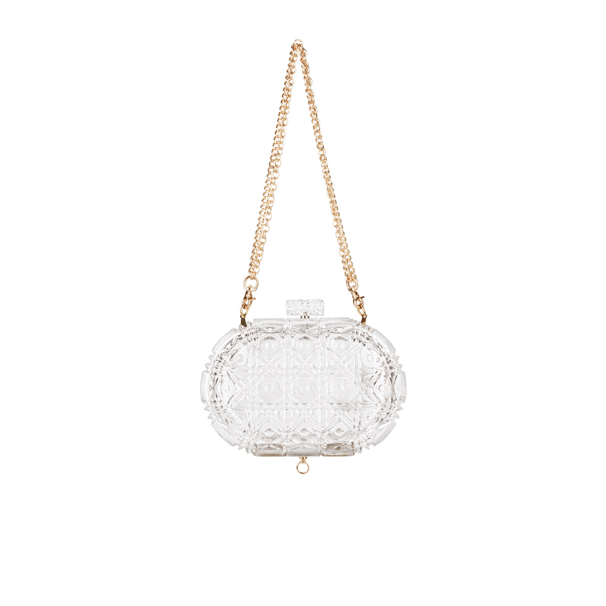 40% OFF Edged Oval Clutch Vintage Clear