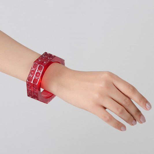 Octagon Bangle Burgundy