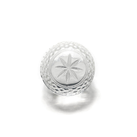 Etched Dome Ring Vintage Clear