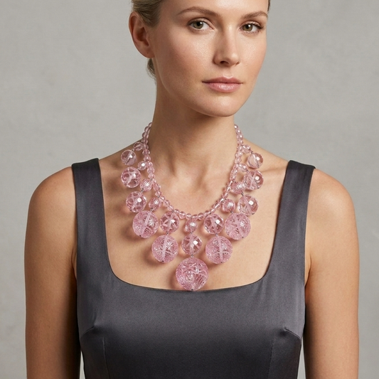 NEW IN Crystalline Bib Necklace Rosé