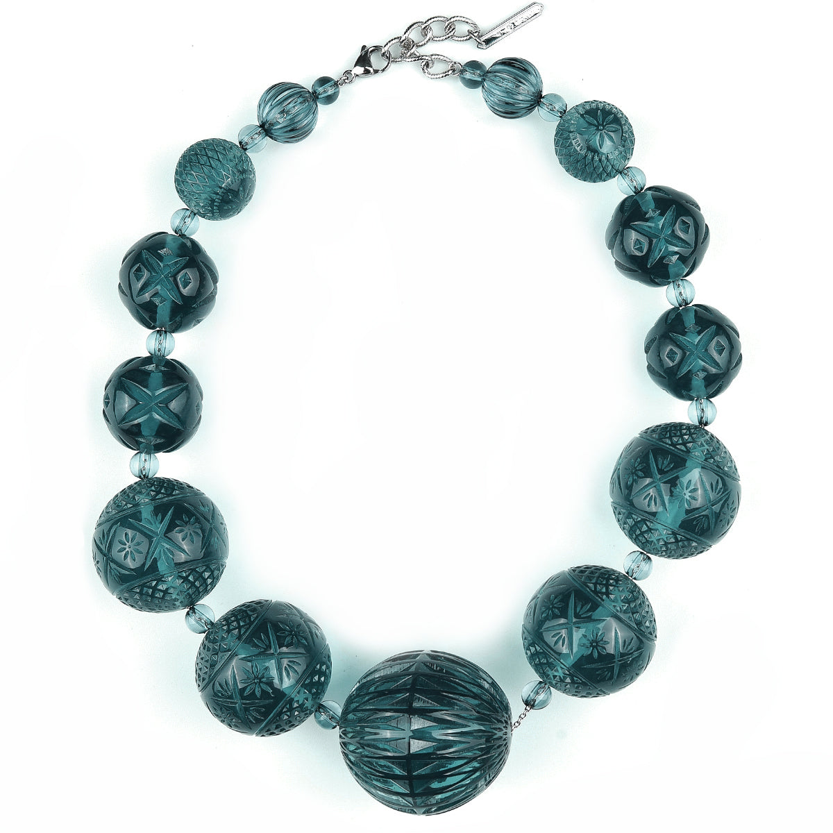 Statement Sphere Necklace Indigo