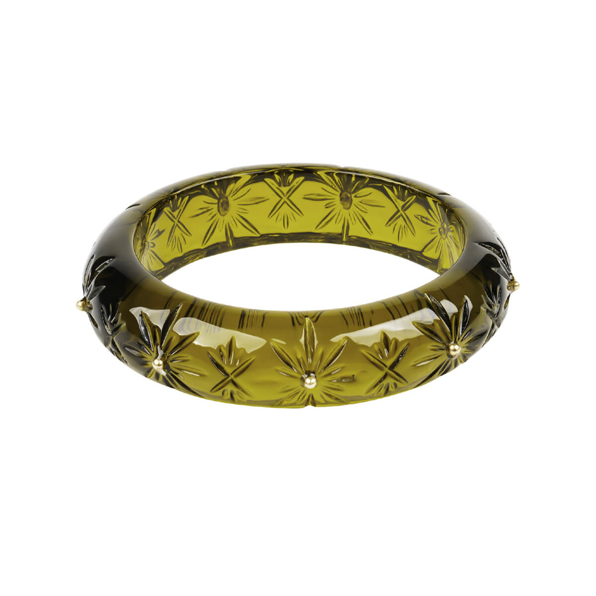 NEW IN Studded Crystal Bangle Olive