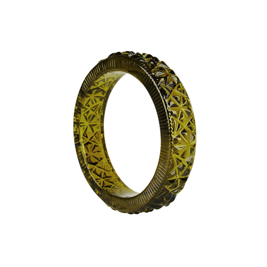 Faceted Bangle Olive