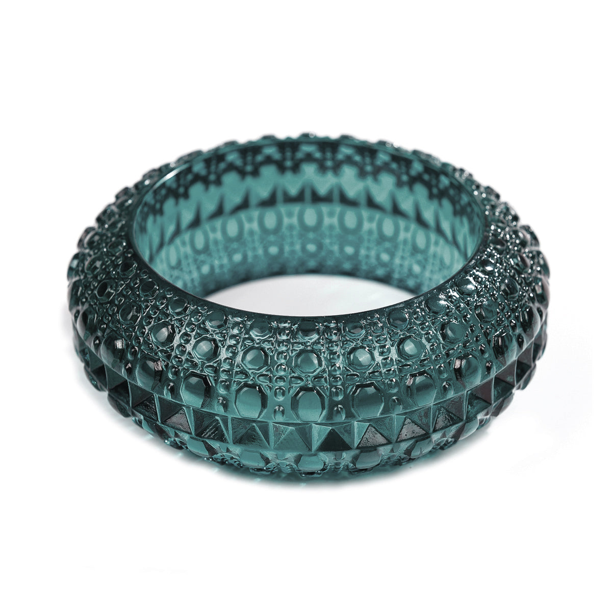 Wide Bubble Bangle Indigo