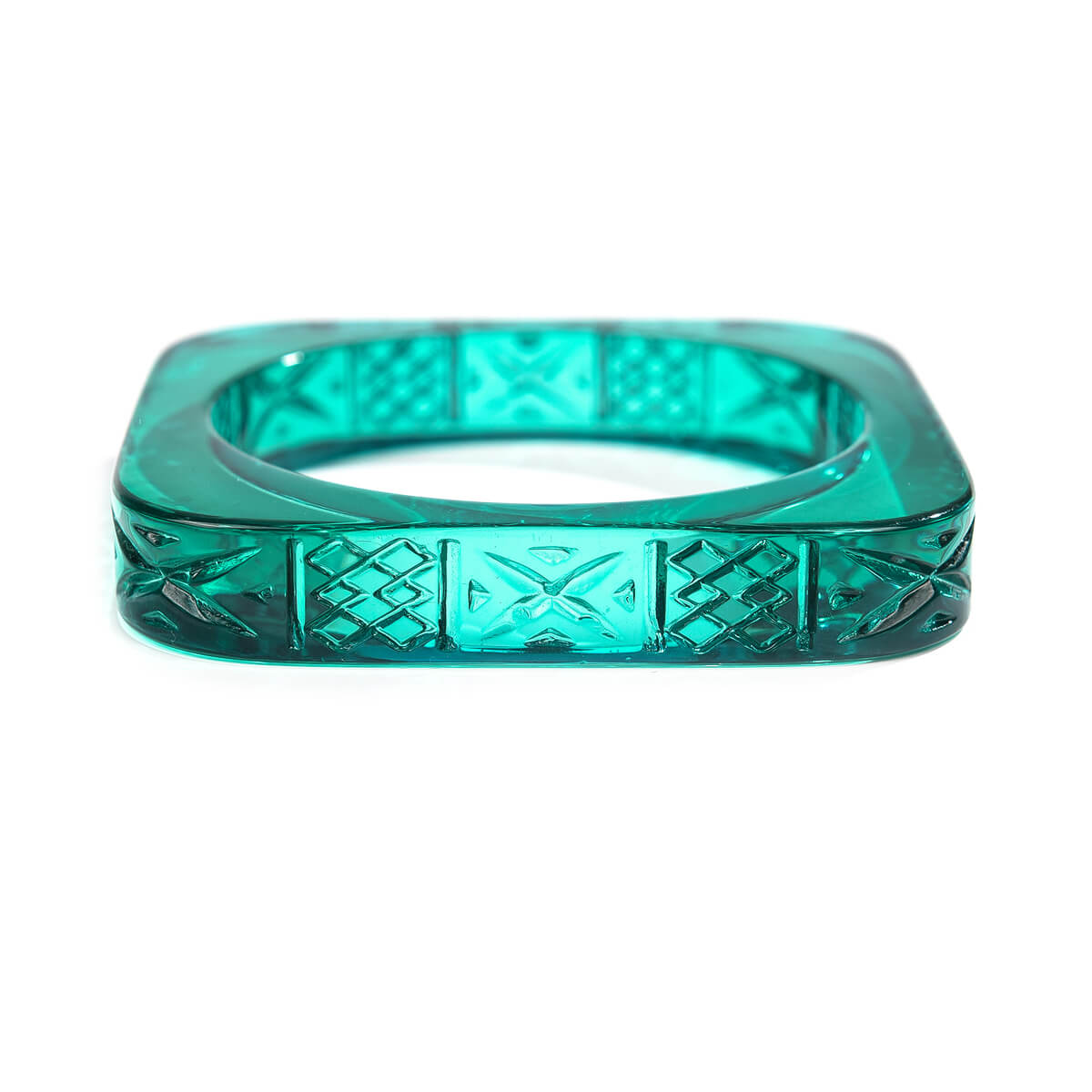 Slim Square Bangle Turquoise