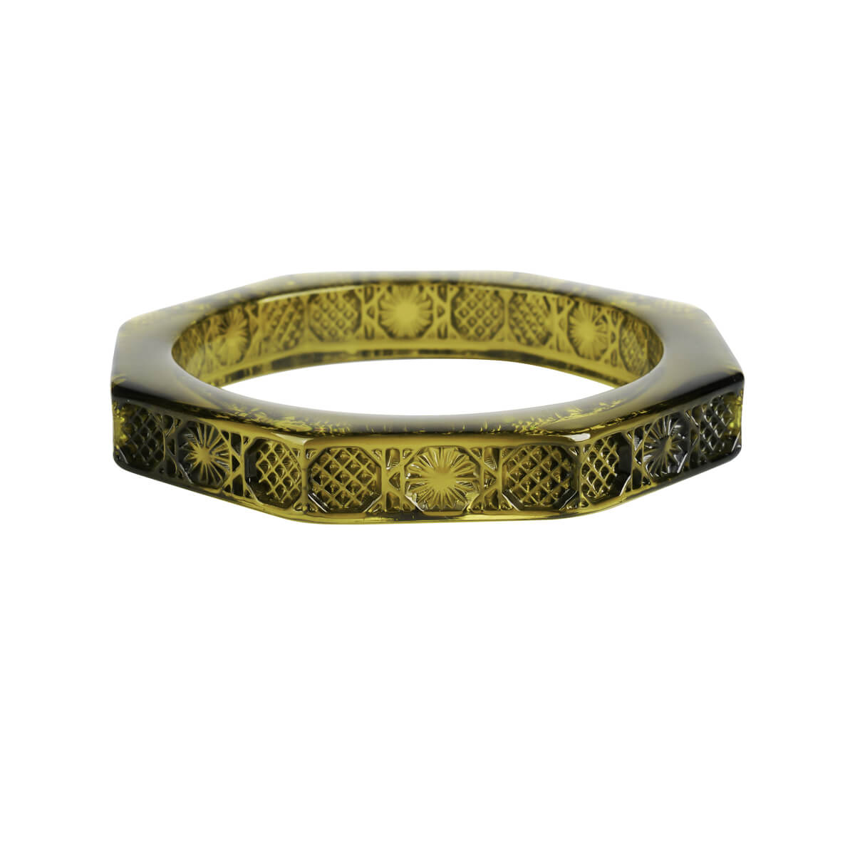 Slim Octagon Bangle Olive