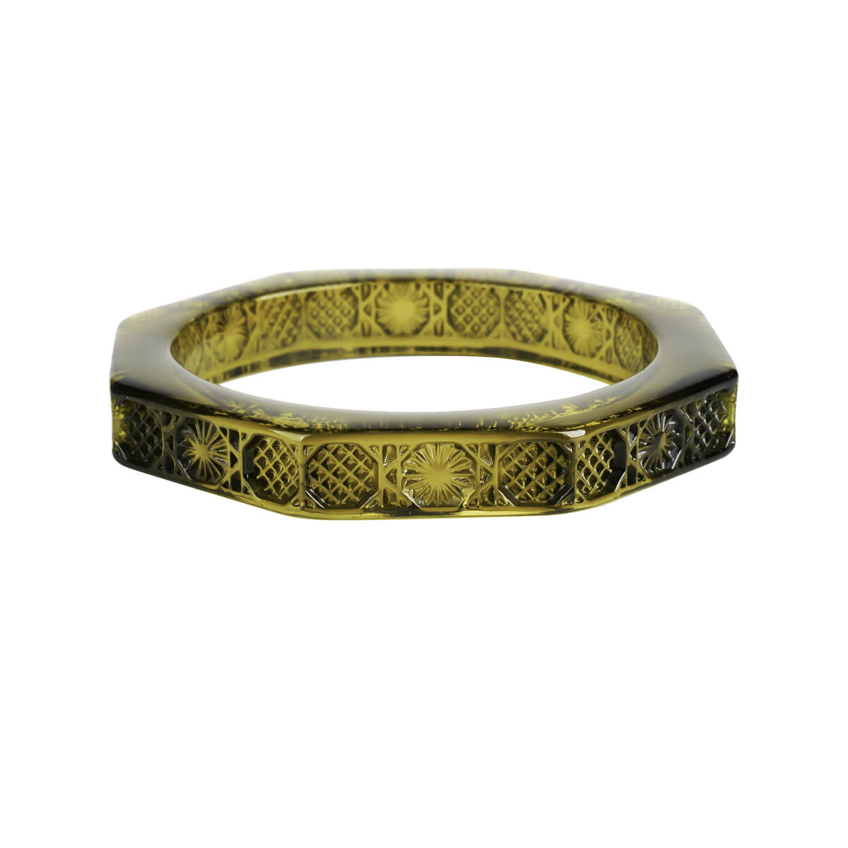 NEW IN Slim Octagon Bangle Olive
