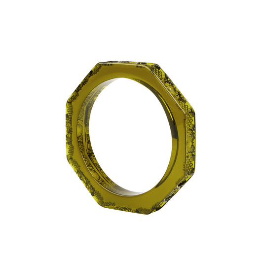 Slim Octagon Bangle Olive