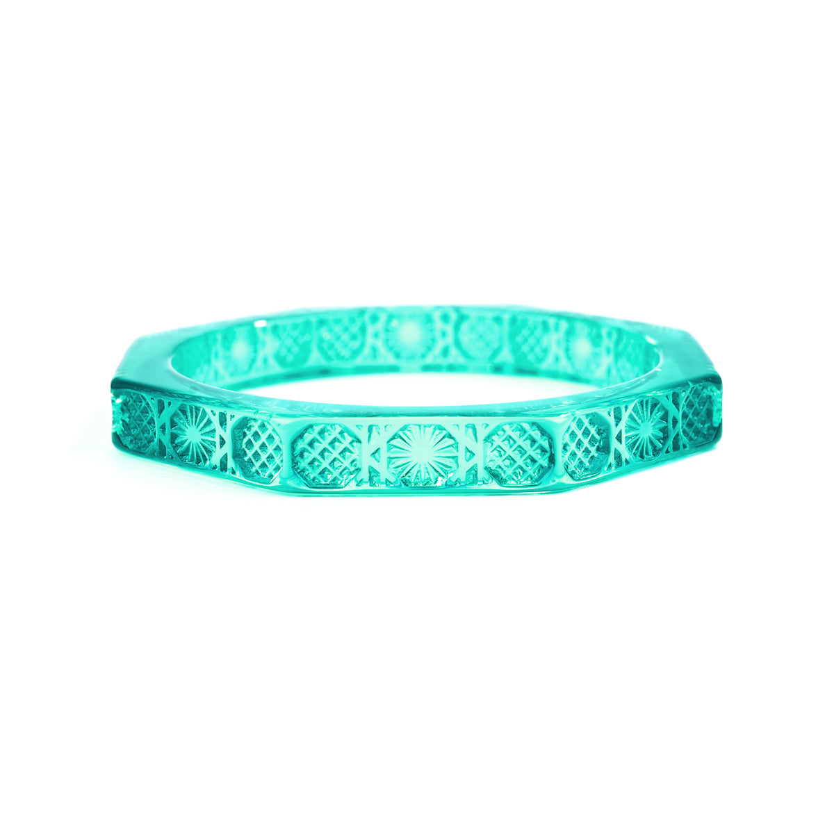 Slim Octagon Bangle Turquoise