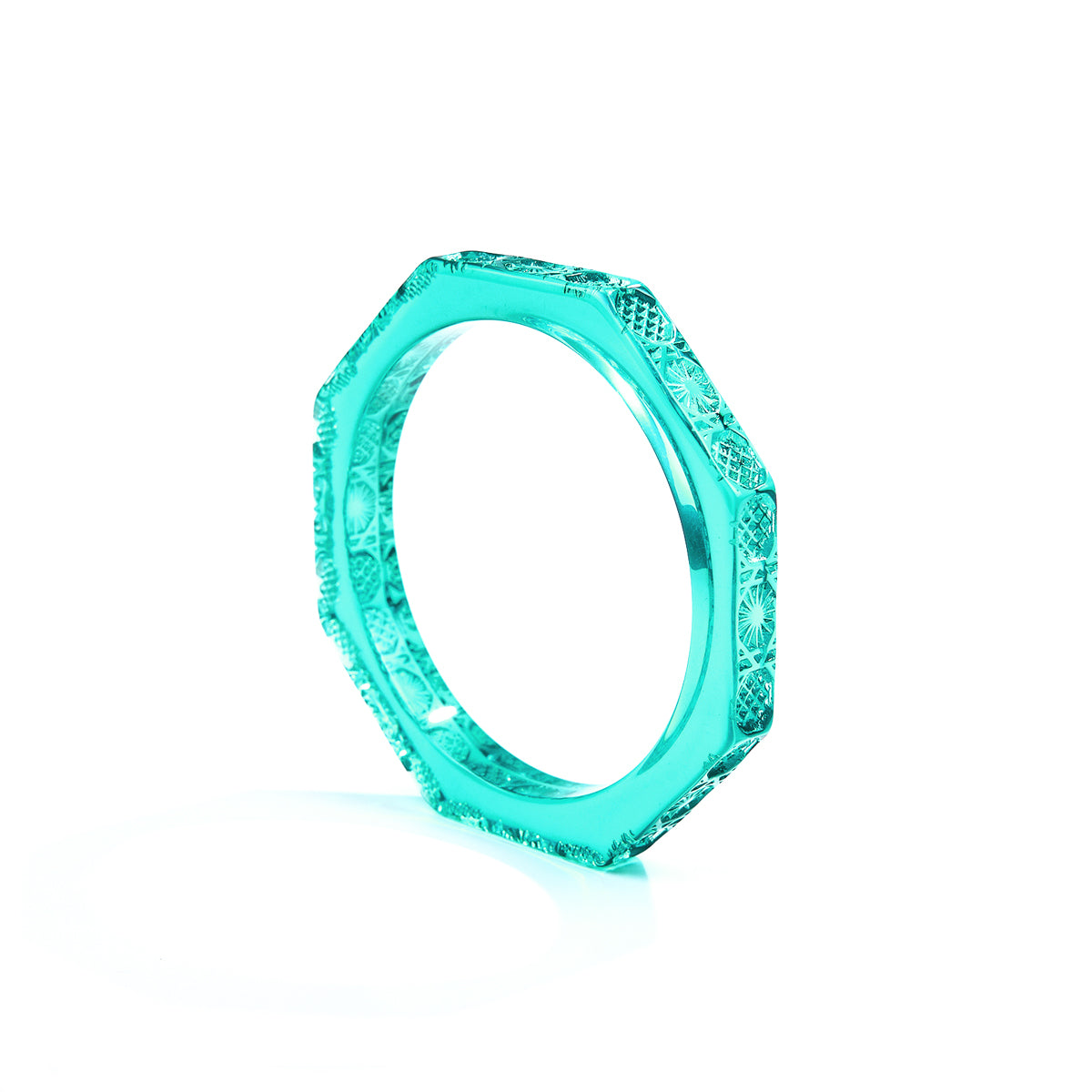 Slim Octagon Bangle Turquoise