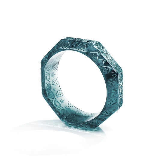 Etched Octagon Bangle Indigo