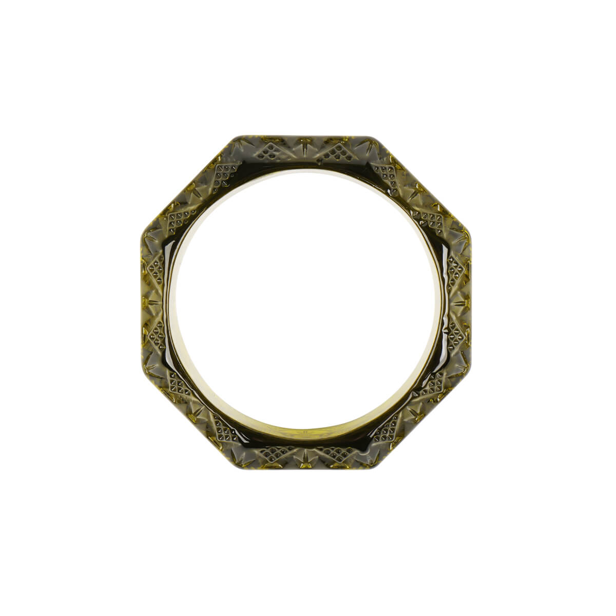 NEW IN Etched Octagon Bangle Olive