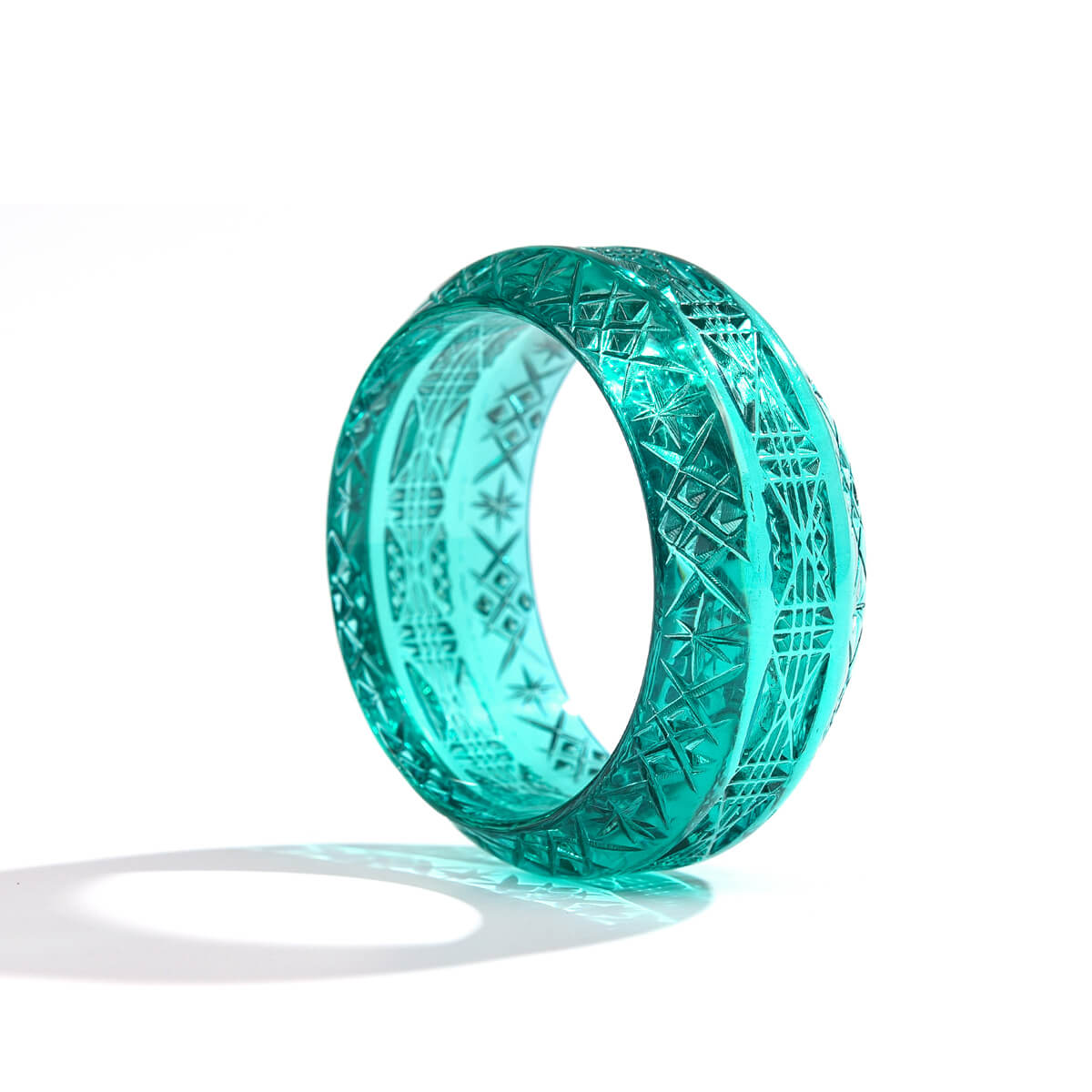 Wide Edged Bangle Turquoise