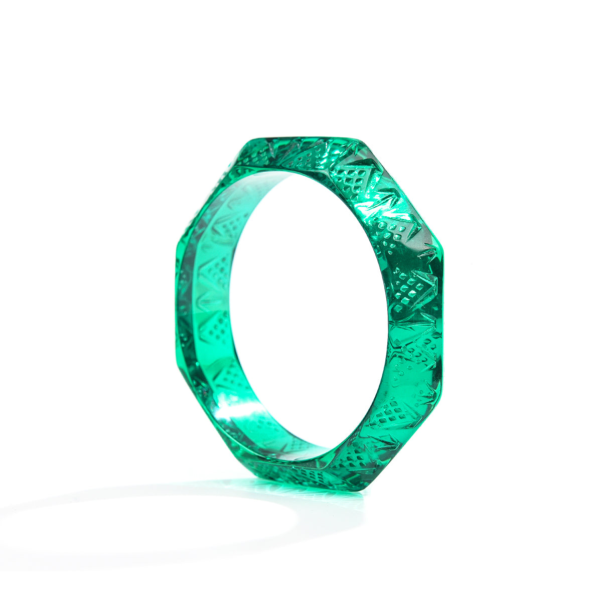 Octagon Edged Bangle Turquoise