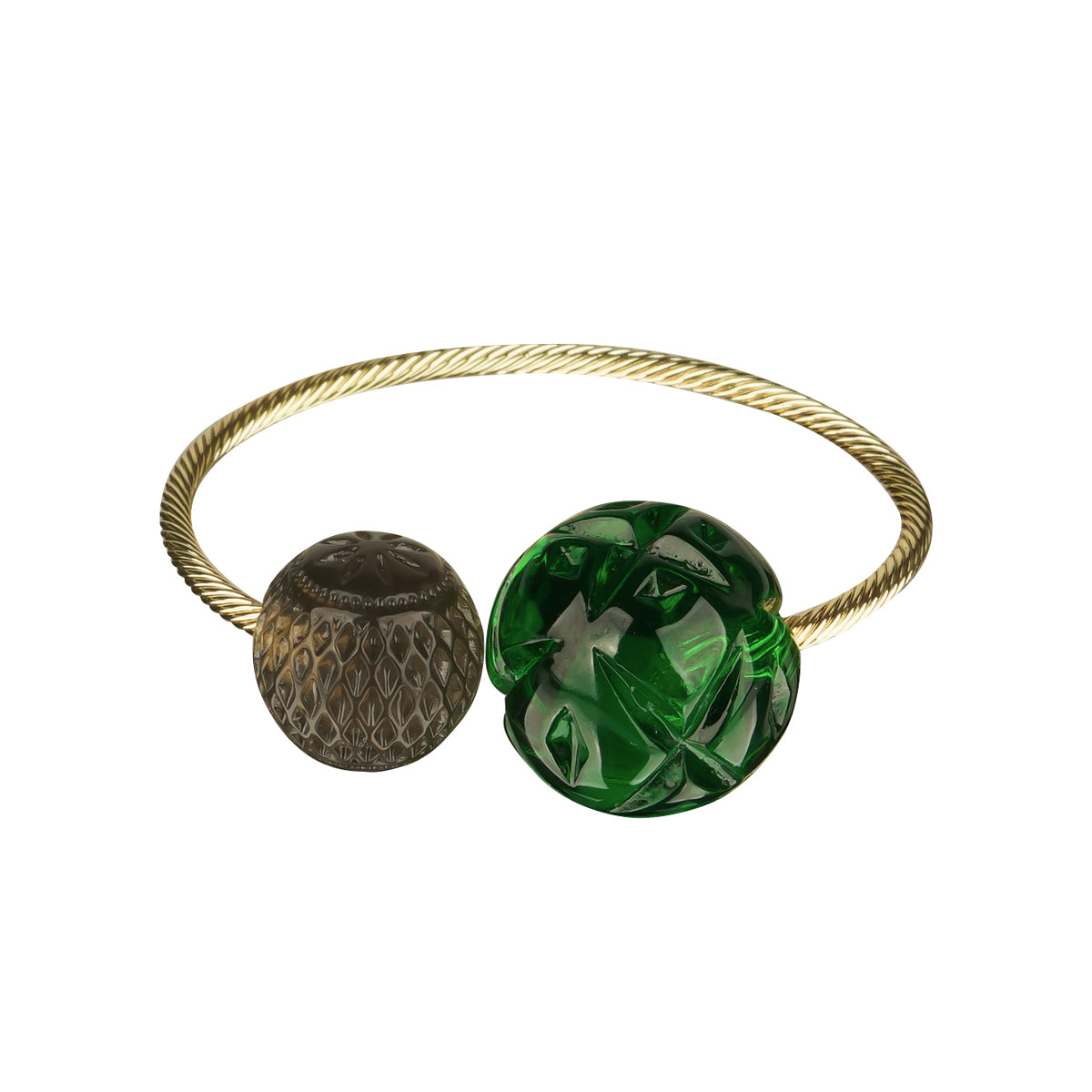 Dual Ball Cuff Green & Grey