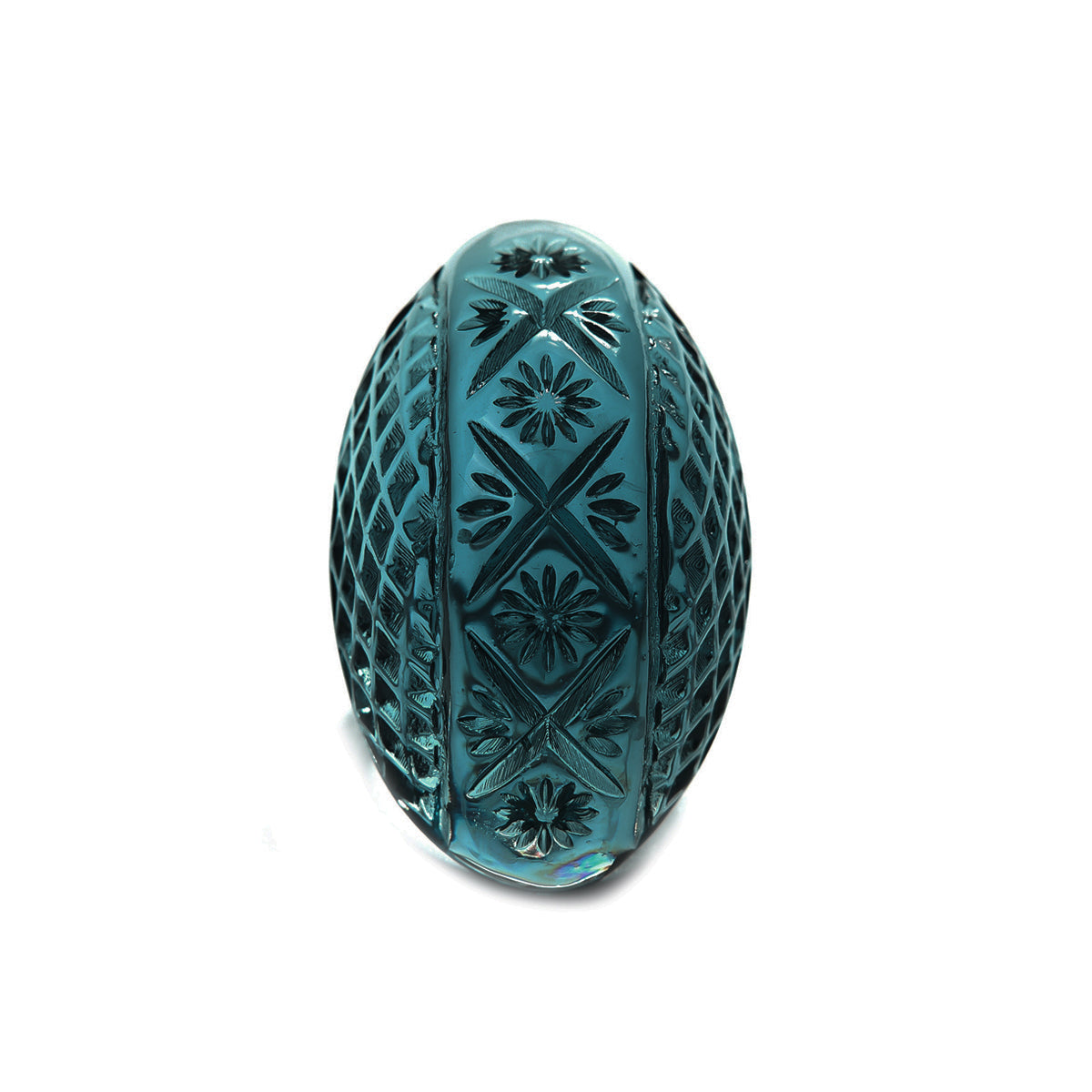 Etched Oval Ring Indigo