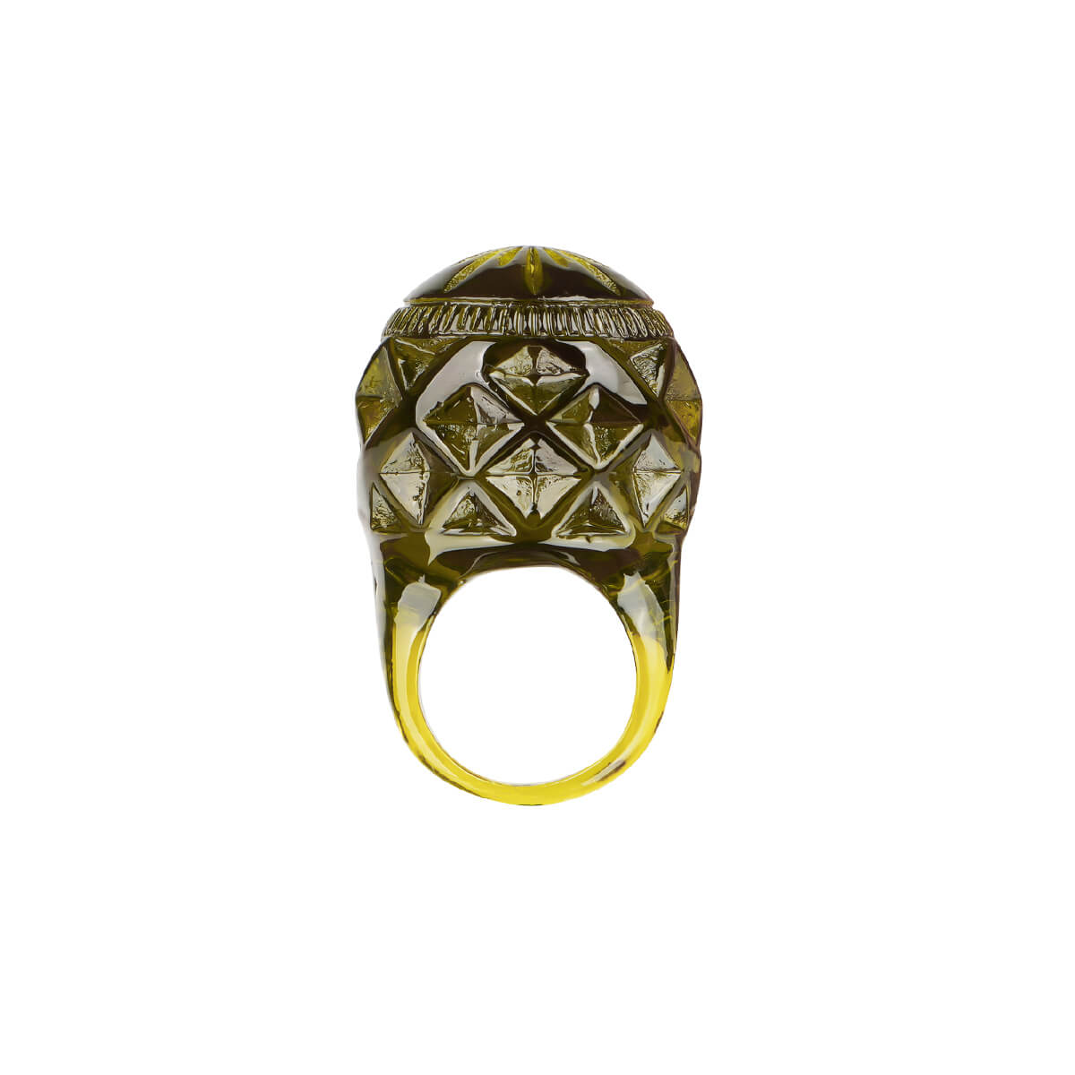Large Dome Ring Olive