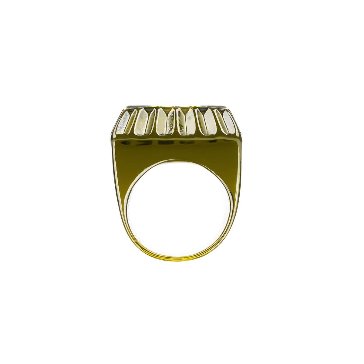 Etched Square Ring Olive