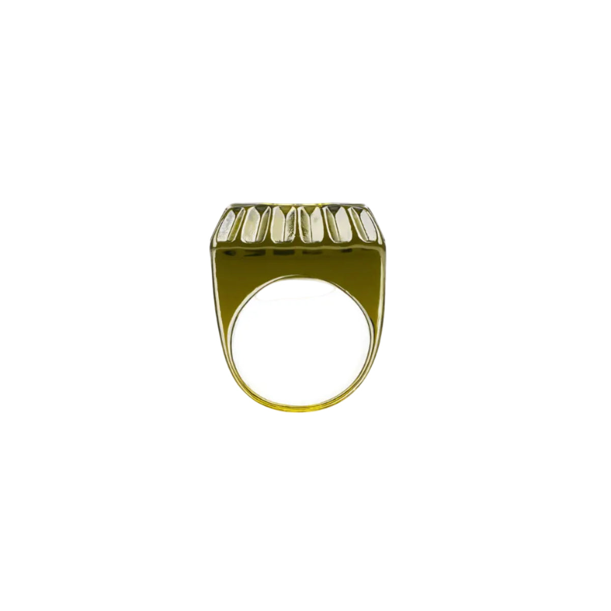 Etched Square Ring Olive