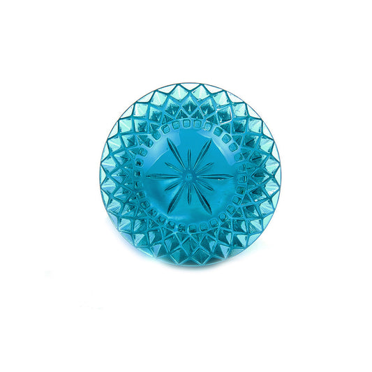 Etched Circle Ring Aqua